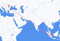 Flyg från Palembang, Indonesien till Bukarest, Indonesien