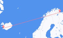 Flyg från staden Kirkenes, Norge till staden Reykjavik, Island