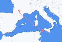 Flyrejser fra Pantelleria, Italien til Toulouse, Frankrig