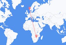Flyreiser fra Bulawayo, Zimbabwe til Stavanger, Norge