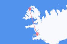 Flyreiser fra Reykjavík, Island til Ísafjörður, Island