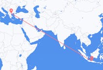 Vluchten van Semarang, Indonesië naar Thessaloniki, Griekenland
