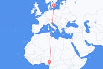 Flyreiser fra Douala, Kamerun til Bornholm, Danmark