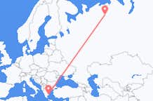 Flights from Usinsk, Russia to Athens, Greece