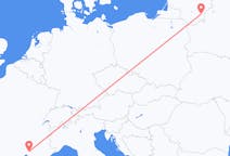 Voli da Vilnius, Lituania a Nîmes, Francia