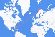 Flyreiser fra George Town, Bahamas til Narvik, Norge