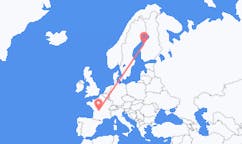 Flyg från Karleby, Finland till Limoges, Frankrike