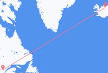 Lennot Saguenaystä, Kanada Akureyriin, Islanti