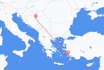 来自波斯尼亚和黑塞哥维那出发地 图兹拉目的地 土耳其哈利卡那索斯的航班
