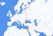 Flyg från Hurghada, Egypten till Nyslott, Finland