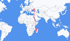 Flights from Toliara, Madagascar to Tokat, Turkey