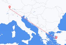 Vluchten van Mulhouse, Zwitserland naar Izmir, Turkije