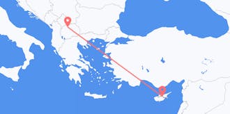 Flights from Cyprus to North Macedonia