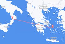 Vols depuis la ville de Lamezia Terme vers la ville de Syros