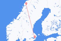 Flüge von der Stadt Mo i Rana in die Stadt Stockholm