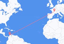 Flyreiser fra Barranquilla, Colombia til Clermont-Ferrand, Frankrike