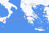Fly fra Comiso til Mytilene