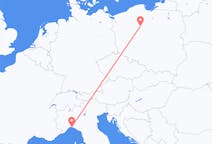 Flyg från Genua, Italien till Bydgoszcz, Polen