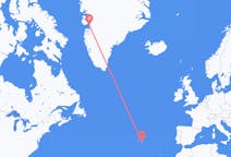 Vluchten van Ponta Delgada, Portugal naar Ilulissat, Groenland