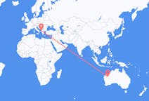 Vluchten van Newman, Australië naar Tirana, Albanië