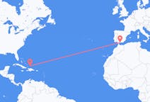 Flyreiser fra Sør-Caicos, Turks- og Caicosøyene til Málaga, Spania