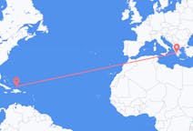 Flights from Cockburn Town, Turks & Caicos Islands to Patras, Greece
