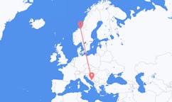 Flights from Mostar to Trondheim