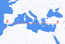 Flyreiser fra Gaziantep, Tyrkia til Sevilla, Spania