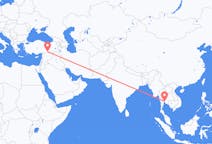 Flyreiser fra Bangkok, Thailand til Şanlıurfa, Tyrkia