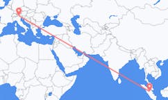 Flyrejser fra Pekanbaru, Indonesien til Bolzano, Italien