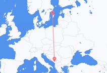 Flyg från Podgorica, Montenegro till Visby, Sverige