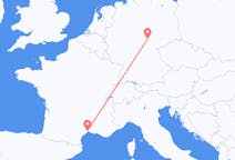 Flyrejser fra Montpellier, Frankrig til Erfurt, Tyskland