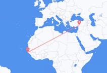 Flyrejser fra Cap Skiring, Senegal til Kahramanmaraş, Tyrkiet