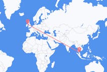 Flyreiser fra Narathiwat-provinsen, Thailand til Belfast, Nord-Irland