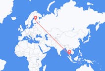 Flyreiser fra Nakhon Si Thammarat-provinsen, Thailand til Kuopio, Finland