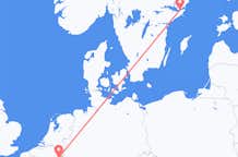 Lennot Tukholmasta, Ruotsi Liegeen, Belgia