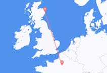 Flights from Paris in France to Aberdeen in Scotland