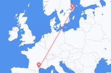 Flyrejser fra Stockholm, Sverige til Aspiran, Frankrig