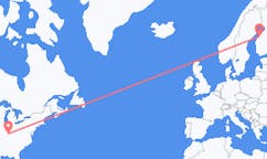 Flyrejser fra Louisville, USA til Karleby, Finland