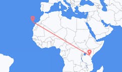 Flyrejser fra Amboseli nationalpark, Kenya til Santa Cruz de Tenerife, Spanien