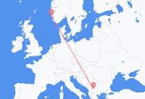 Flyg från Skopje, Nordmakedonien till Haugesund, Norge