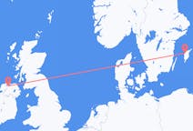出发地 瑞典出发地 維斯比前往北爱尔兰的德里的航班