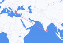 Flights from Hambantota, Sri Lanka to Santorini, Greece
