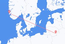 Flights from Vilnius in Lithuania to Haugesund in Norway