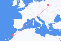 Flights from Agadir, Morocco to Lublin, Poland