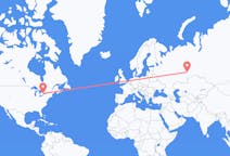 Flyreiser fra Toronto, Canada til Jekaterinburg, Russland