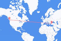 出发地 加拿大科莫克斯目的地 土耳其屈塔希亚的航班