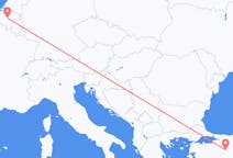 Flyg från Eskişehir, Turkiet till Brysselregionen, Belgien
