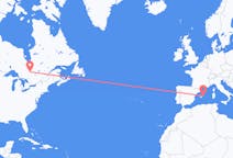 Flyreiser fra Rouyn-Noranda, Canada til Mahon, Spania