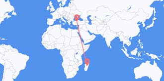 Flights from Madagascar to Turkey